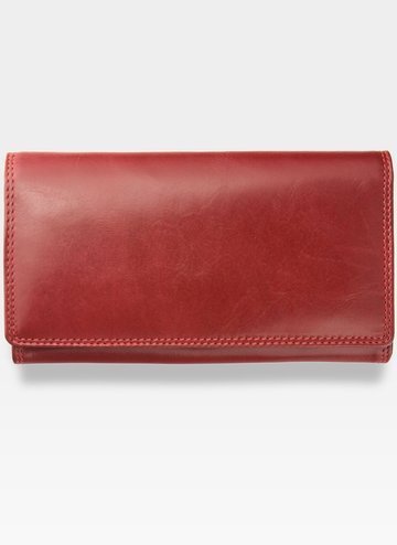 Visconti MONZA Italská kožená peněženka z přírodní kůže MZ12 Červená