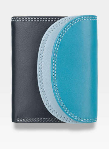 Visconti Malá dámská kožená peněženka RB126 Modrá Multi