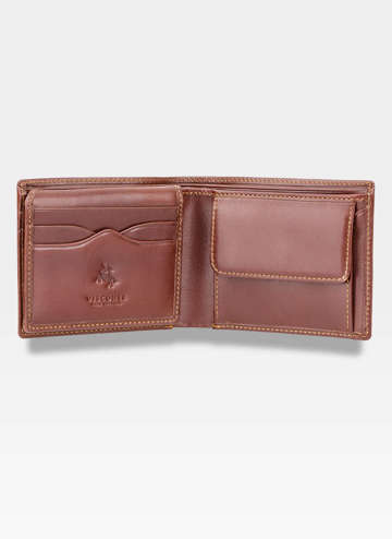 Visconti Malá pánská italská kožená peněženka MZ4 Černá