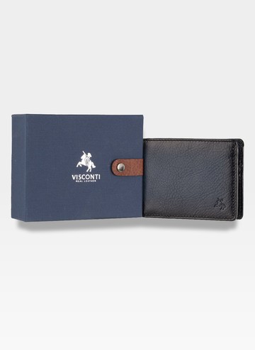 Visconti Pánská malá kožená peněženka AT63 Modrá