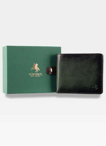 Visconti Pánská střední kožená peněženka AT58 Zelená