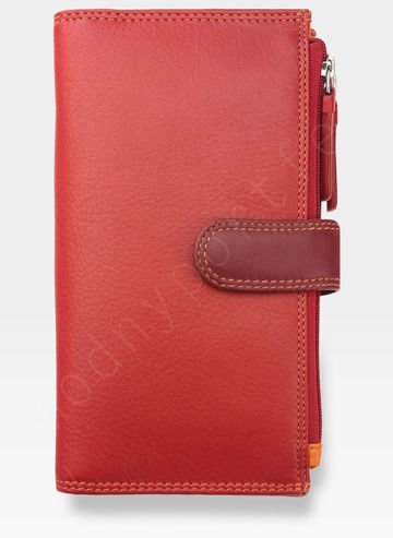 Visconti RAINBOW Dámská kožená peněženka RB100 Červená Multi