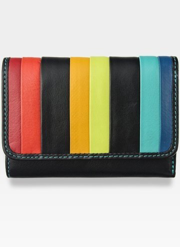 Visconti Santorini Dámská kožená peněženka RFID STR-3 Černá Multi