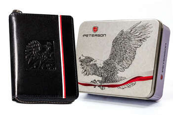 Vlastenecká kožená peněženka na zip - Peterson