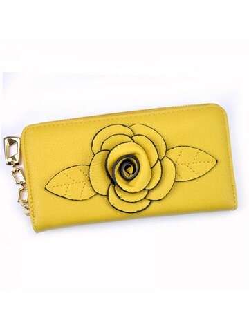 Žlutá Dámská Peněženka Eslee F8888 z Ekologické Kůže