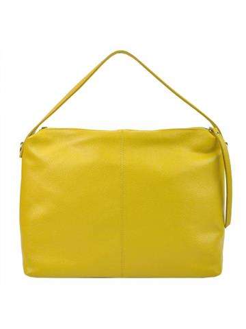 Žlutá Kožená Kabelka Luka 19-33 Shopperbag s Odjímatelným Popruhem