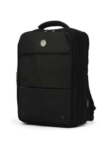 Pánský batoh černý Ormi 5677# velký městský batoh s popruhy A4 3 přihrádky