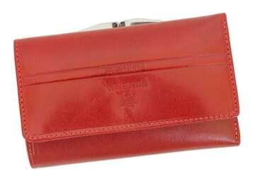 Emporio Valentini 563 PL10 Dámská Peněženka Přírodní Kůže Červená