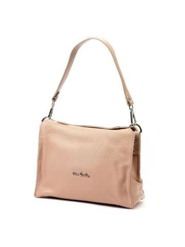Dámska kožená kabelka Pierre Cardin 55089 FRZ DOLLARO Brown Pink Crossbody