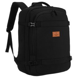 Cestovný batoh z polyesteru v čiernej farbe, ideálny na príručnú batožinu - Peterson