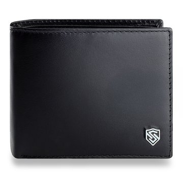 Pánska peňaženka STEVENS Koža 100 % prírodná koža Ochrana RFID Horizontálna čierna