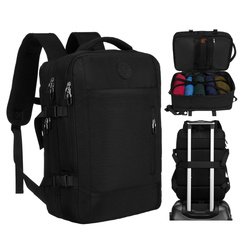 Čierny cestovný batoh ideálny na príručnú batožinu do lietadla - Peterson