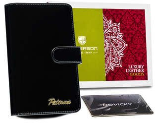 Dámská lakovaná peněženka na karty - Peterson