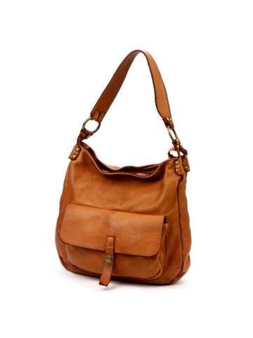 Dámska kožená kabelka cez rameno hnedá VS 035 Medium