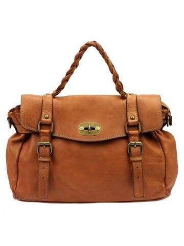 Dámská kožená kabelka hnědá VS 028 střední crossbody přes rameno