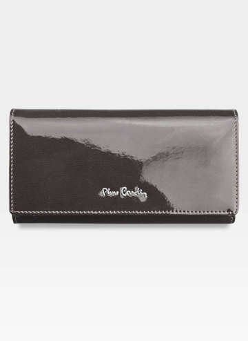 Pierre Cardin 05 LINE 100 Dámska peňaženka z prírodnej kože sivá s horizontálnou orientáciou a RFID Security