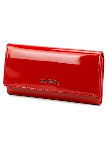 Dámská peněženka Pierre Cardin 07 SHINY 100 Kožená lakovaná červená