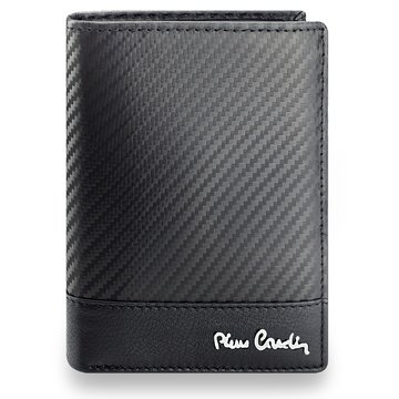 Pierre Cardin Černá kožená vertikální pánská peněženka RFID YS605 326