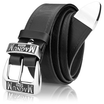 Pánsky kožený opasok MagnuM by STEVENS Faced Leather Super Quality Wide 4cm Black