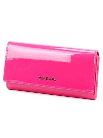 Pierre Cardin Dámská peněženka 07 SHINY 100 Fuchsiová kůže s lakovanými koženými prvky