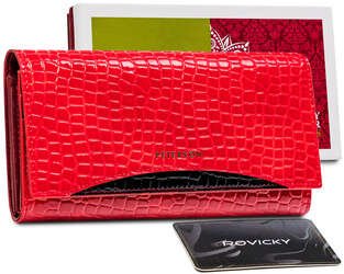 Velká lakovaná dámská peněženka se zvířecím vzorem - Peterson