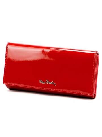 Dámská kožená peněženka červená velká Pierre Cardin 07 SHINY 121
