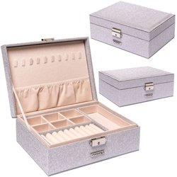 Strieborná šperkovnica uzamykateľná kľúčom a sponou - Peterson