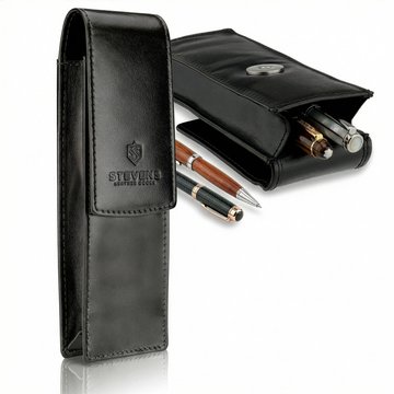 Puzdro na perá a guličkové perá STEVENS Kožené Čierne