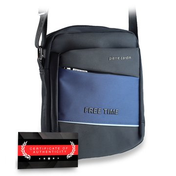 Pánská černá modrá taška přes rameno Pierre Cardin 1711 ALAN09