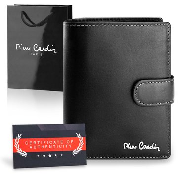 Pierre Cardin Vertikálna peňaženka RFID v darčekovej taške z prírodnej kože a certifikát