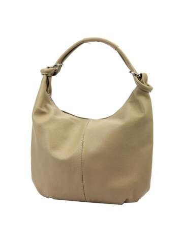 Serena Dámská kožená kabelka A4 69 Shopperbag Dark Beige