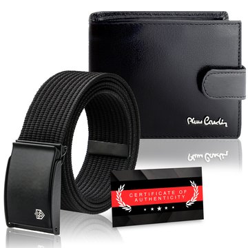 Dárková sada Kožená peněženka Pierre Cardin RFID Popruh STEVENS Certifikát