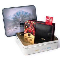 Elegantní pánská peněženka s červeným akcentem - Peterson