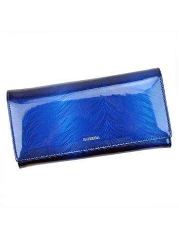 PATRIZIA FF-100 RFID Dámska peňaženka z prírodnej kože modrej farby s vodotesnou orientáciou a ochranou RFID