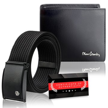 Dárková sada Kožená peněženka Pierre Cardin RFID Popruh STEVENS Certifikát