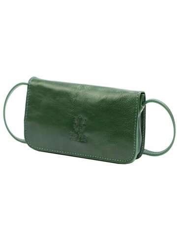 Florence Dámská kožená kabelka 107 TAMP Green Crossbody Peněženka