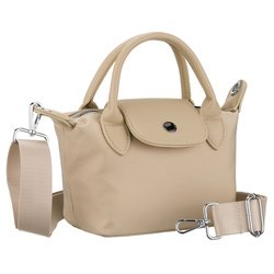 Dámska poštová taška z polyesteru vo farbe ecru, jednokomorová, uzatvárateľná na magnet - Peterson