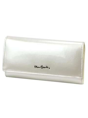 Dámská peněženka Pierre Cardin 07 SHINY 100 Béžová lakovaná a přírodní kůže
