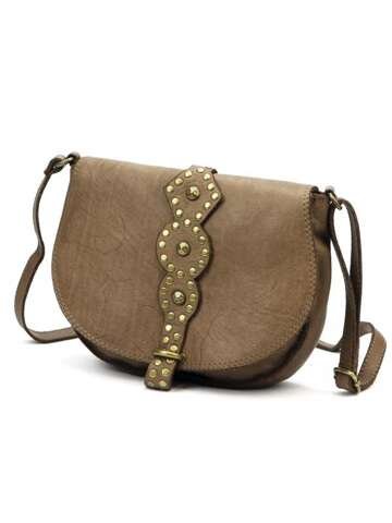 Dámska kožená kabelka VS 037 Taupe Shoulder Letter Bag