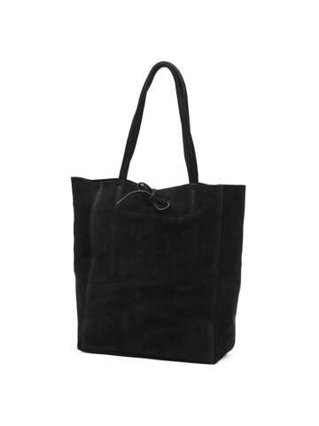 PATRIZIA Dámská kožená kabelka A4 419-013-05 Black Suede Shopper