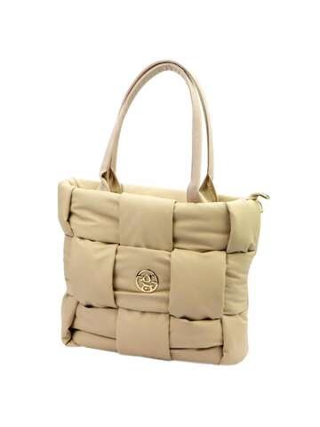 Dámská ekologická béžová taška přes rameno A4 Gregorio SI1191 quilted elegant