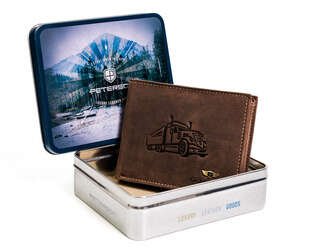 Velká kožená peněženka s přihrádkou na zip - Peterson