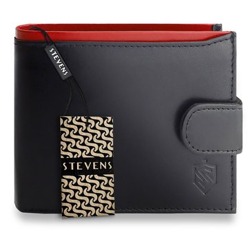 Pánska kožená peňaženka STEVENS Protection RFID Black PREMIUM