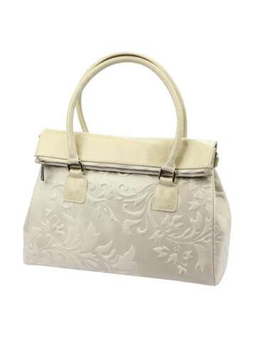 Dámská kožená kabelka Luka 20-054 MN Beige Shopperbag s přídavným nastavitelným popruhem