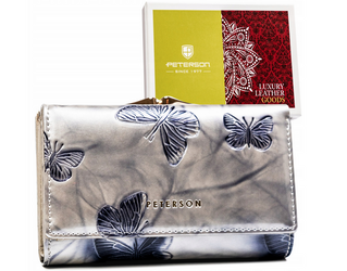 Elegantní dámská kožená peněženka pro bigiel a snap - Peterson