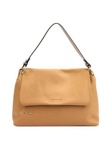 Dámská kožená kabelka Pierre Cardin 6333 EDF v barvě camel s odnímatelným popruhem