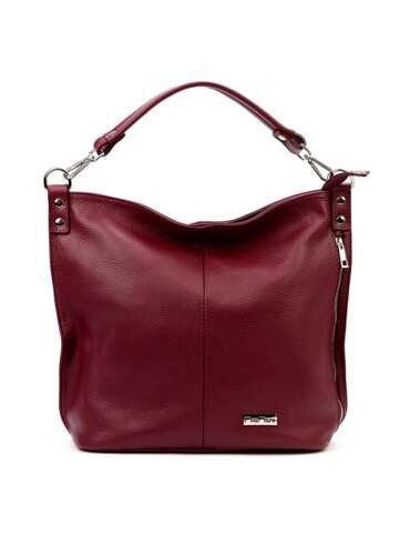 Dámská kožená kabelka MiaMore 01-053 DOLLARO Shopperbag Maroon Kapsa A4