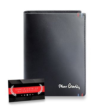 Pierre Cardin Vertikální peněženka RFID z přírodní kůže Certifikát