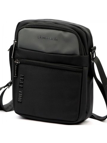 Pierre Cardin 2061 ALAN09 pánský černý sportovní vak na rameno