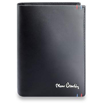 Pierre Cardin YS606 326 Čierna kožená vertikálna pánska peňaženka RFID